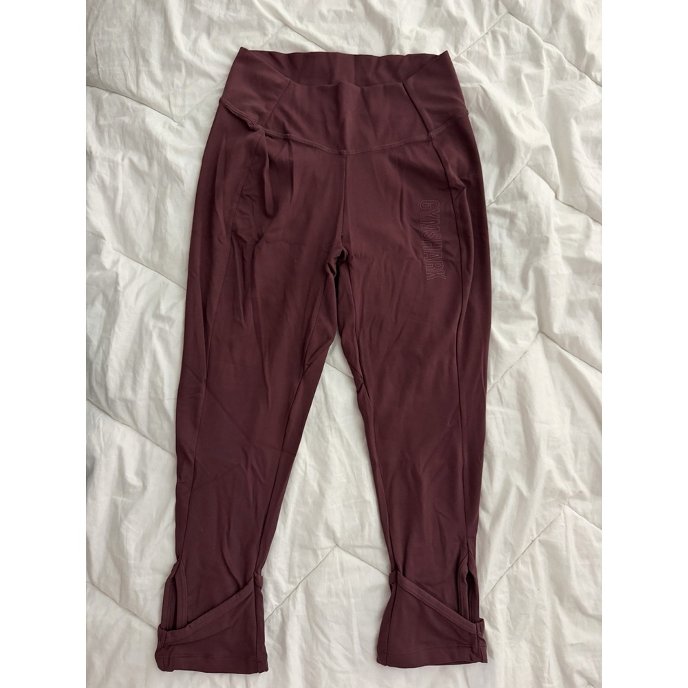 Gymshark Women's Berry Studio cropped Leggings Crossover Size Small